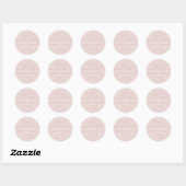 Roze op Blush elegante kalligrafie Lettering Ronde Sticker (Vel)