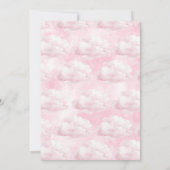 Roze op Cloud 9 Baby shower Kaart (Achterkant)