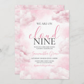 Roze op Cloud 9 Baby shower Kaart (Voorkant / Achterkant)