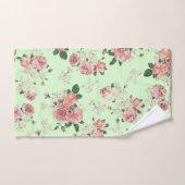 Roze op de groene Floral Bath-handdoekset Bad Handdoek (Handdoek)