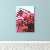 Roze op de Roze - Martha's wijngaard Canvas Afdruk (Insitu (Houten vloer))