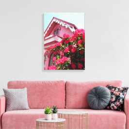 Roze op de Roze - Martha's wijngaard Canvas Afdruk