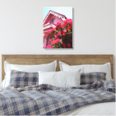 Roze op de Roze - Martha's wijngaard Canvas Afdruk (Insitu (Slaapkamer))