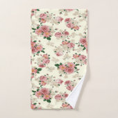 Roze op Gele  Floral Bad Handdoek (Handdoek)