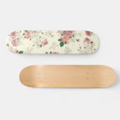 Roze op Gele  Floral Persoonlijk Skateboard (Horizontaal)