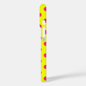 Roze op gele polka stippen patroonontwerp Case-Mate iPhone case (Achterkant / Links)