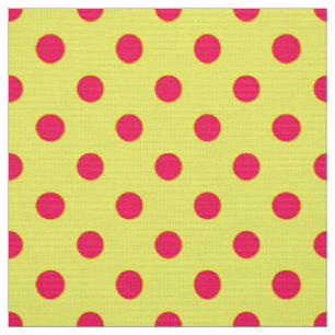 Roze op gele stippen patroonontwerp stof