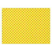 Roze op gele stippen patroonontwerp tafelkleed (Voorkant (Horizontaal))