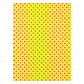 Roze op gele stippen patroonontwerp tafelkleed (Voorkant)