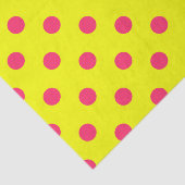 Roze op gele stippen patroonontwerp tissuepapier (Detail)