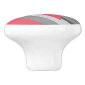 Roze op grijs keramische knop (Zijkant)