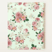 Roze op groene Floral Planner (Achterkant)