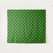 Roze op groene stippen patroonontwerp  wandkleed (Voorkant (horizontaal))
