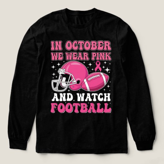 Roze op het rooster: Football's Commitment 2025 Tri-Blend Shirt (Voorkant)