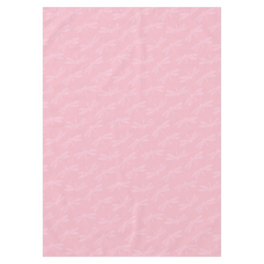 Roze op het roze Elegant Spring Dragonfly-patroon Tafelkleed (Voorkant)