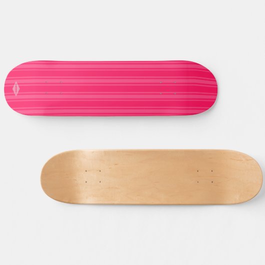 Roze op het Roze Stripe HAMbWG-skateboard Persoonlijk Skateboard (Horizontaal)