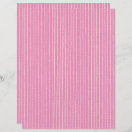 Roze op Ivoor Vertical Stripes Scrapbook Paper