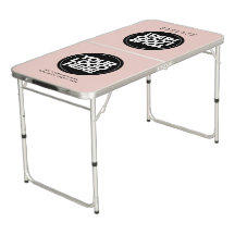 Roze op maat gemaakte bierpongtafel draagbaar spel