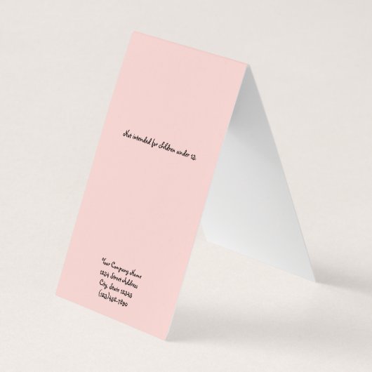 Roze op maat gemaakte bloemenplaque kaartjes voor  (Achterkant)