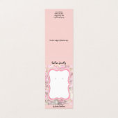 Roze op maat gemaakte bloemenplaque kaartjes voor  (Buitenkant ongevouwen)