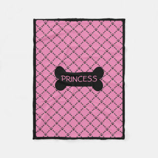 Roze, op maat gemaakte Doggie Blanket Fleece Deken