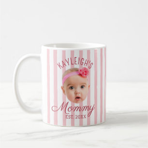 Roze op maat gemaakte foto-aandenken voor mama koffiemok