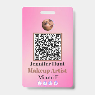 Roze op maat gemaakte gepersonaliseerde badges naa