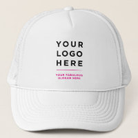 Roze op maat gemaakte logo- en tekstbedrukte pet g