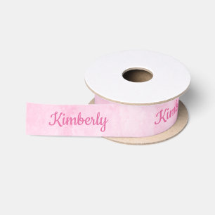 Roze Op Maat Gemaakte Naam Gepersonaliseerd Satijnen Lint