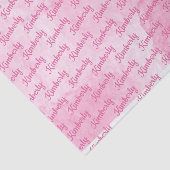 Roze op maat gemaakte naam gepersonaliseerd tissuepapier (Detail)