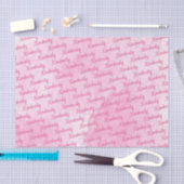 Roze op maat gemaakte naam Persoonlijk Tissuepapier (Craft)
