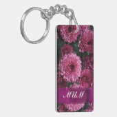 Roze, op maat gesneden moeder sleutelhanger (Voorkant Links)