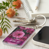 Roze, op maat gesneden moeder sleutelhanger (Voorkant Rechts)