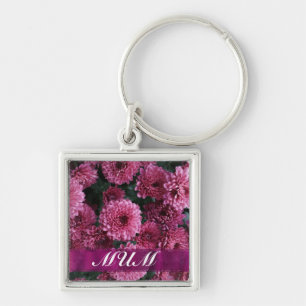Roze, op maat gesneden moeder sleutelhanger