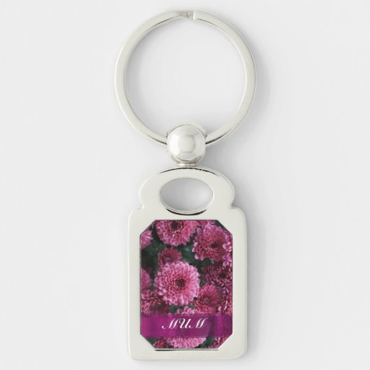 Roze, op maat gesneden moeder sleutelhanger (Voorkant)
