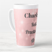 Roze, op maat gesneden Reiki Practitioner Latte Mok (Linkerhoek)