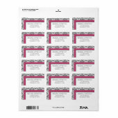 Roze, op naam gestelde, speciaal voor Adresetikett Etiket (Full Sheet)