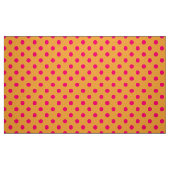 Roze op oranje polka stippen patroonontwerp stof (Fat Quarter)