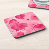 Roze op Roze Abstract Bier Onderzetter (Linkerzijde)