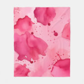 Roze op Roze Abstract Fleece Deken (Voorkant)