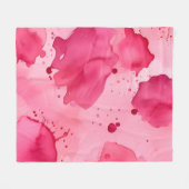 Roze op Roze Abstract Fleece Deken (Voorkant (Horizontaal))