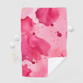 Roze op Roze Abstract Golfhanddoek (Insitu)