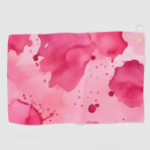 Roze op Roze Abstract Golfhanddoek (Horizontaal)