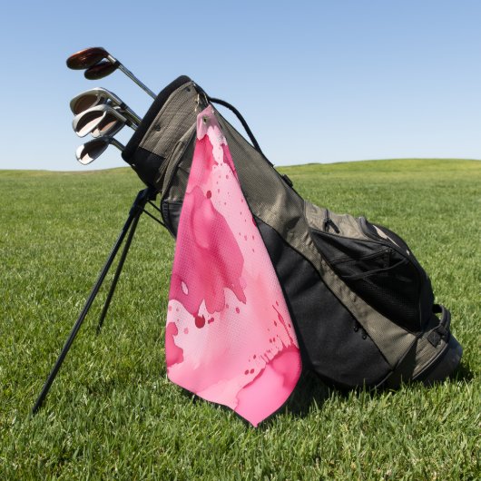 Roze op Roze Abstract Golfhanddoek (Groen)
