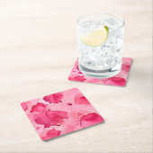 Roze op Roze Abstract Kartonnen Onderzetters (Insitu)