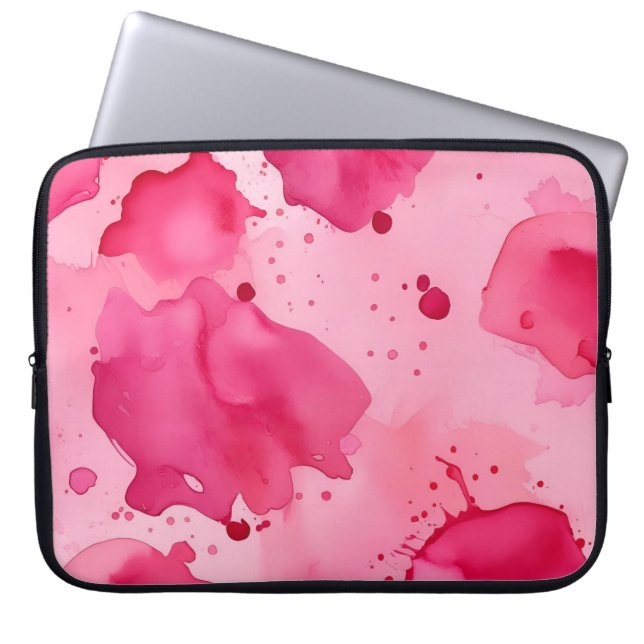 Roze op Roze Abstract Laptop Sleeve (Voorkant)