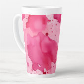 Roze op Roze Abstract Latte Mok (Linkerhoek)