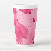 Roze op Roze Abstract Latte Mok (Voorkant)