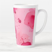 Roze op Roze Abstract Latte Mok (Rechts)