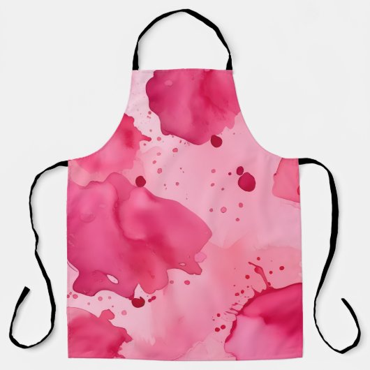 Roze op Roze Abstract Schort (Voorkant)